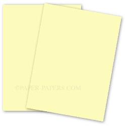 BASIS COLORS - 8.5 x 11 CARDSTOCK PAPER - Light Yellow - 80LB COVER - 100 PK
