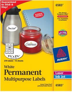 White Oval Labels