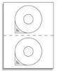 CD Labels - 2 UP Laser / Ink Label Sheets - 1000 Sheets / 2 Labels per Sheet