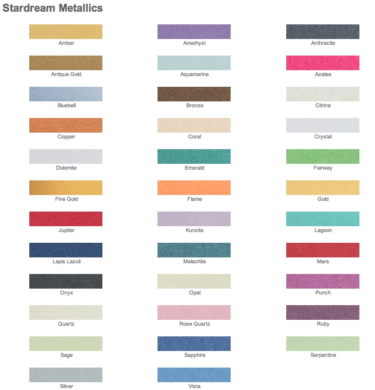 Stardreams by Cordenon 30 plus Shades of Colorful Metallic Papers